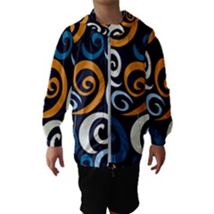 Colorful Curves Pattern Kids  Hooded Windbreaker