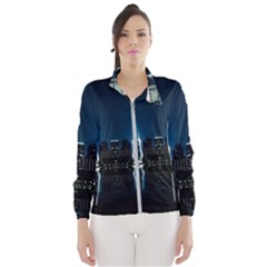 Night City Landscape Women s Windbreaker by Vaneshart