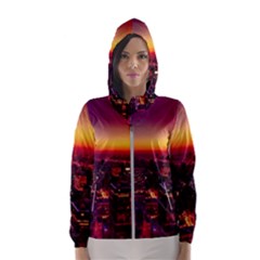 Buiding City Women s Hooded Windbreaker