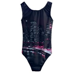 New York City Night Kids  Cut-out Back One Piece Swimsuit