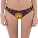 Spiral Pattern Circle Neon Psychedelic Illustration Design Symmetry Shape Mandala Reversible Hipster Bikini Bottoms View1