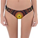 Spiral Pattern Circle Neon Psychedelic Illustration Design Symmetry Shape Mandala Reversible Hipster Bikini Bottoms View3