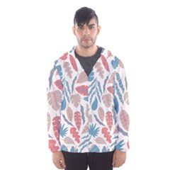 Leaves Art Pattern Men s Hooded Windbreaker