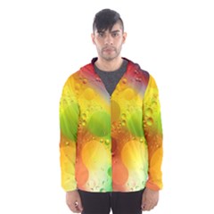 Abstract Sunlight Flower Reflection Color Macro Floating Yellow Circle Macro Photography Spheres Oil Men s Hooded Windbreaker