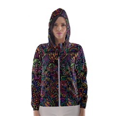 Awesome Abstract Pattern Women s Hooded Windbreaker