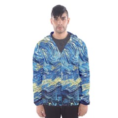 Starry Night Men s Hooded Windbreaker