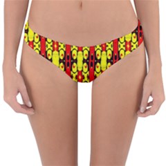 Red Black Yellow-9 Reversible Hipster Bikini Bottoms by ArtworkByPatrick