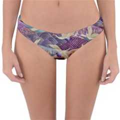Textile Fabric Cloth Pattern Reversible Hipster Bikini Bottoms by Wegoenart