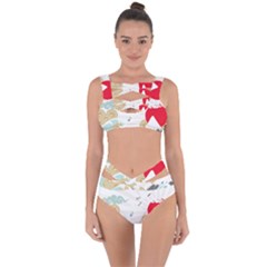 Mountain Sun Japanese Illustration Bandaged Up Bikini Set 