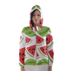 Watermelon Juice Auglis Clip Art Watermelon Women s Hooded Windbreaker