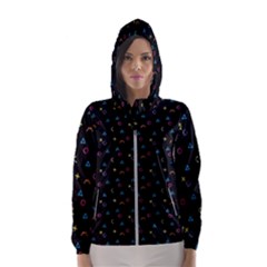 Background Abstract Texture Color Women s Hooded Windbreaker