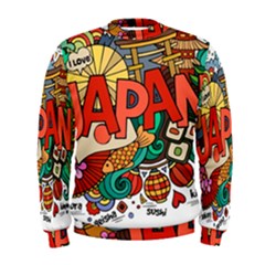 Earthquake And Tsunami Drawing Japan Illustration Men s Sweatshirt