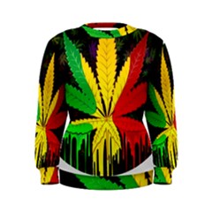 Cannabis Leaf Color Women s Sweatshirt by Vaneshart