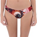 Abstract Fractal Patterns Red Reversible Hipster Bikini Bottoms View3