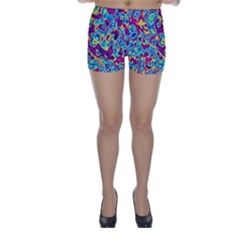 Ripple Motley Colorful Spots Abstract Skinny Shorts by Vaneshart