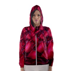 Heart Abstract Shape Pink Light Women s Hooded Windbreaker