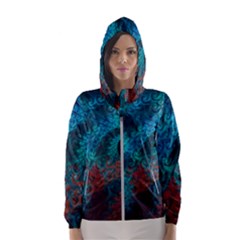 Abstract Patterns Spiral Women s Hooded Windbreaker