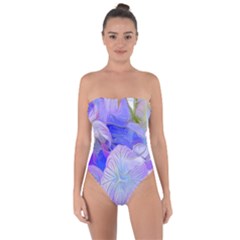 Flowers Abstract Colorful Art Tie Back One Piece Swimsuit