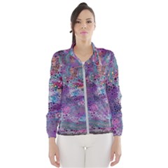 Stains Circles Watercolor Colorful Abstract Women s Windbreaker