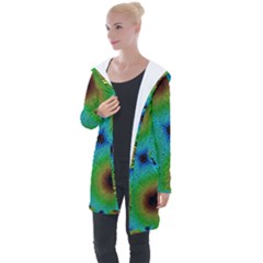 Kaleidoscope Art Unique Design Longline Hooded Cardigan