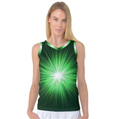 Green Blast Background Women s Basketball Tank Top by Mariart