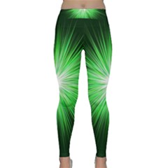 Green Blast Background Classic Yoga Leggings by Mariart