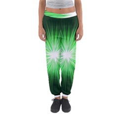 Green Blast Background Women s Jogger Sweatpants by Mariart