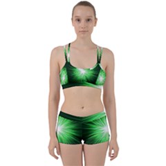 Green Blast Background Perfect Fit Gym Set by Mariart
