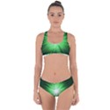 Green Blast Background Criss Cross Bikini Set View1