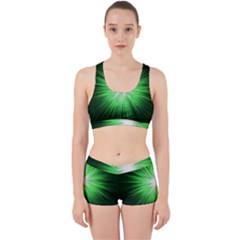 Green Blast Background Work It Out Gym Set by Mariart