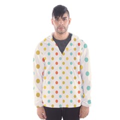 Polka Dots Dot Spots Men s Hooded Windbreaker