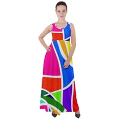 Abstract Background Empire Waist Velour Maxi Dress by Vaneshart