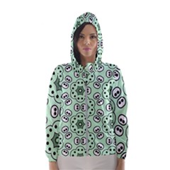 Background Texture Dots Pattern Women s Hooded Windbreaker