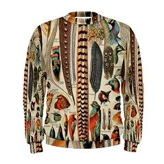 Feathers Birds Vintage Art Men s Sweatshirt