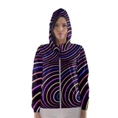 Abtract Colorful Spheres Women s Hooded Windbreaker