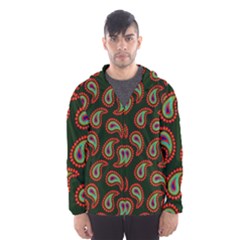 Seamless Paisley Pattern Men s Hooded Windbreaker