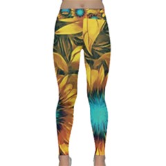 Floral Pattern Background Classic Yoga Leggings