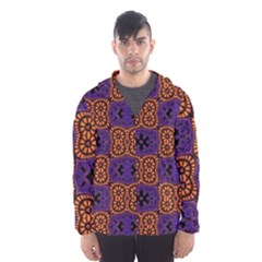 Abstract Clutter Pattern Vintage Men s Hooded Windbreaker