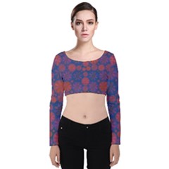 Zappwaits September Velvet Long Sleeve Crop Top by zappwaits