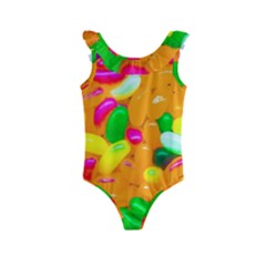 Vibrant Jelly Bean Candy Kids  Frill Swimsuit by essentialimage