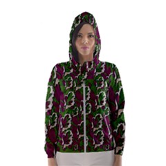 Green Fauna And Leaves In So Decorative Style Women s Hooded Windbreaker by pepitasart