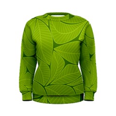 Pattern Leaves Walnut Nature Women s Sweatshirt