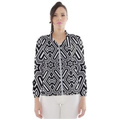 Grid Pattern Backdrop Women s Windbreaker