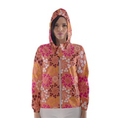 Abstract Seamless Pattern Graphic Pattern Women s Hooded Windbreaker