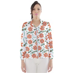 Vector Flower Floral Women s Windbreaker