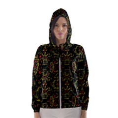 Seamless Pattern Background Women s Hooded Windbreaker