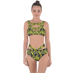 Seamless Pattern Background Bandaged Up Bikini Set 