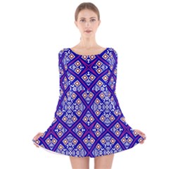 Symmetry Long Sleeve Velvet Skater Dress by Sobalvarro