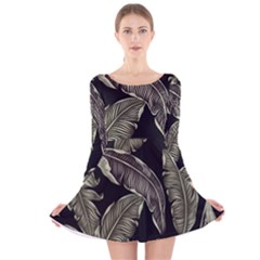Jungle Long Sleeve Velvet Skater Dress by Sobalvarro