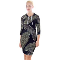 Jungle Quarter Sleeve Hood Bodycon Dress by Sobalvarro